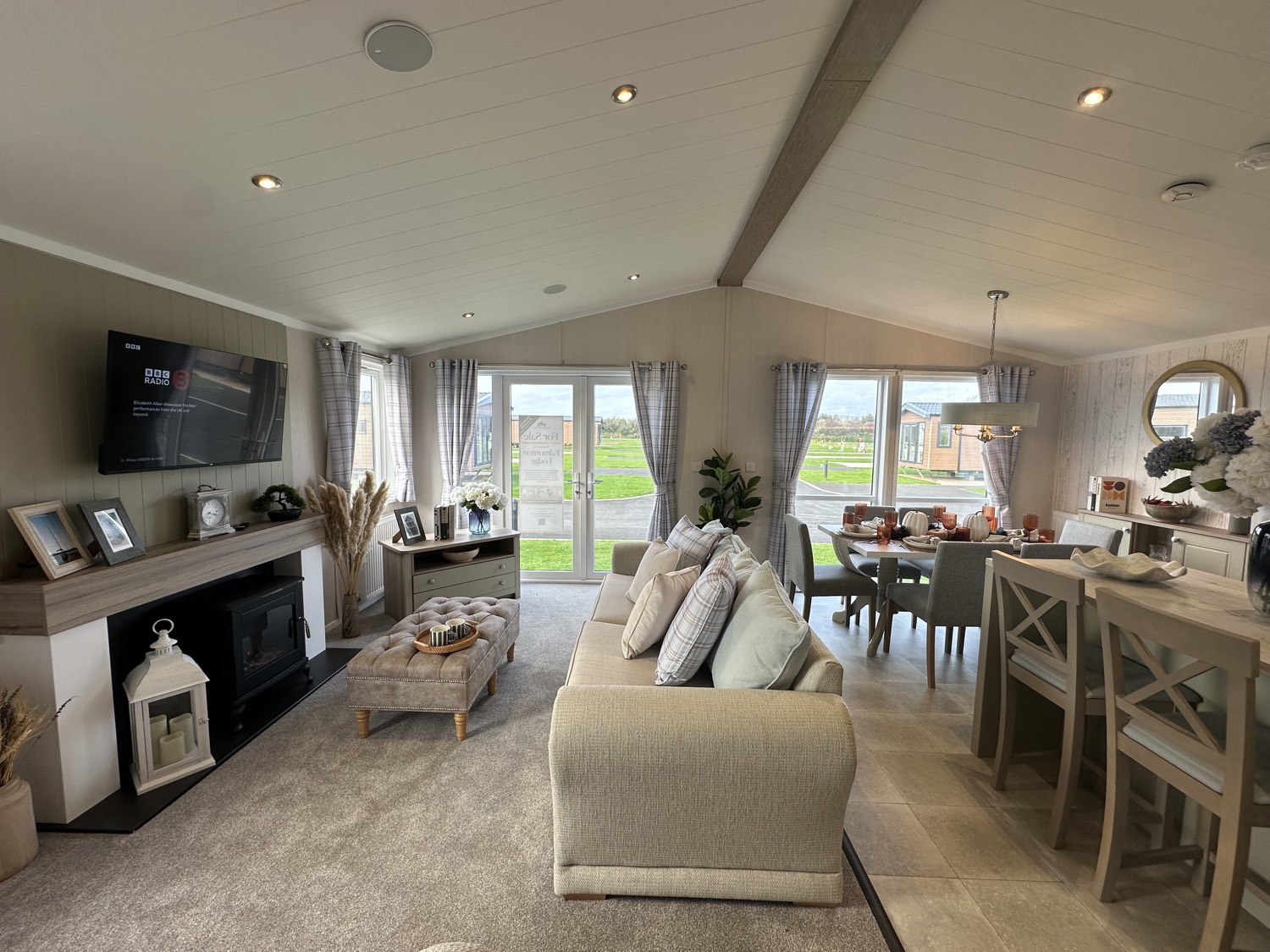 The open plan living space in the Edmonton