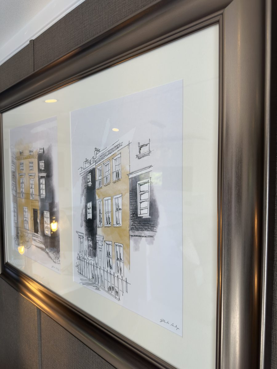 The Margaux, a framed architectural print