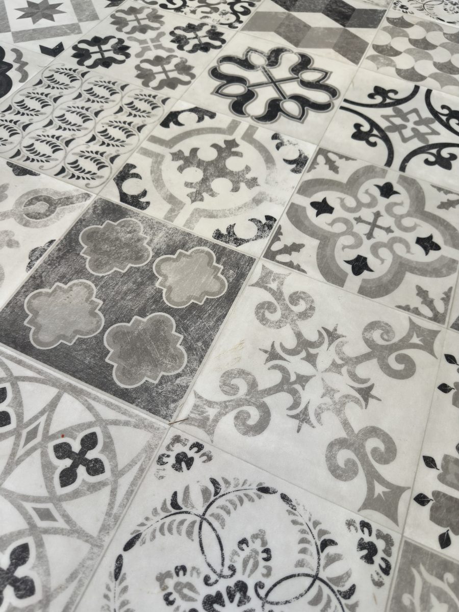 The Vendee, the patterned tile floor