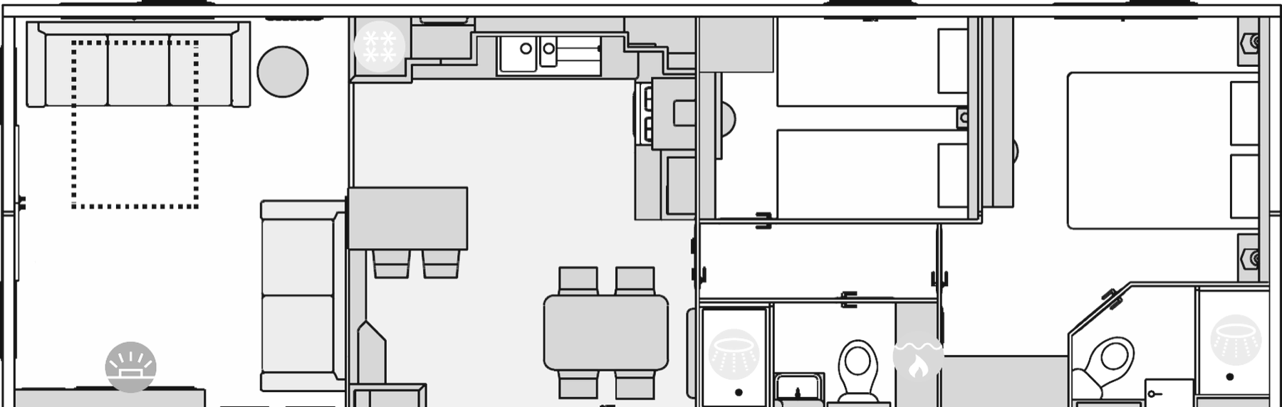 Floor plan of the Ingleton